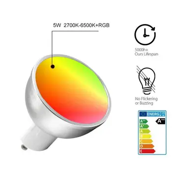 GU10 Bluetooth RGB Žarnica Svetilka LED Svetilko Z IR Daljinski Glasovni Nadzor Žarnico v Zaprtih prostorih Doma Dekor Pametna Razsvetljava Svetilke 2835 5730