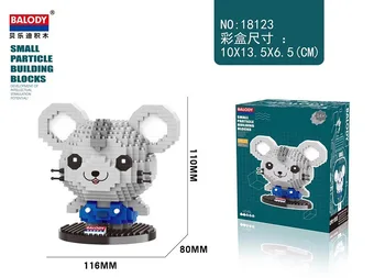 BALODY risanka srčkan živali miško nekaj sestaviti gradnike otroci igrače za darila