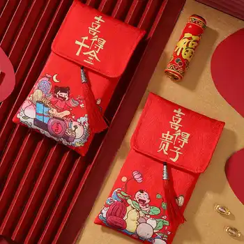 Vezene Rdečo Ovojnico Novo Leto Rdeči Ovojnici Tkanine Rdeče Paketni Kitajski Srečno Novo Leto Rdeči Paketni 2021Gifts