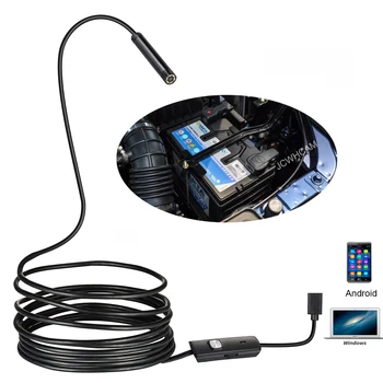 Endoskop 8 mm Objektiv, USB Android Endoskop Fotoaparat 1m/2m/5m/10m Kabel vodoodporna Led Avto-Pregledovalna Kamera Kača Cev Endoskop