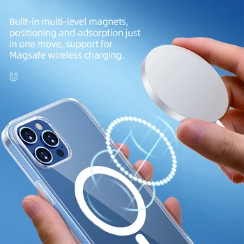 Hoco Luksuzni Pregleden Magnectic Primeru Telefon Za iPhone 12 11 Pro Max 12 Mini Shockproof Zaščitni ovitek Za iPhone X XS MAX XR