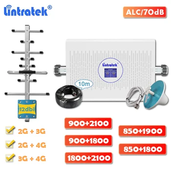 Lintratek 4g, signal booster GSM 900 dual band DCS LTE 1800 UMTS 2100 mobilnega repetitorja CDMA 850 KOS 1900 ojačevalnik celoten komplet