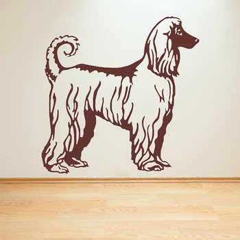 Afganistanski Hound Dog Wall Art Nalepke Živali Udarci Vrata, Okna Pvc Nalepke Dnevni Sobi, Otroški Sobi, Pet Shop Notranjo Opremo Zidana E398