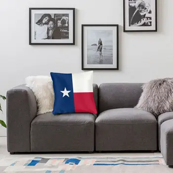 Texas Državna Zastava Vrgel Blazino Pokrov Okrasni Vzglavnik ZDA Ameriški Ameriki Teksaški Dallas Ustvarjalne Prevleke