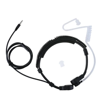 Vrh 3,5 mm vtič Taktično-Grlo Mikrofon slušalke Prikrito Nastavljiv Prikrito Zraka Cev Slušalke z Grlo Mikrofon za pametne telefone