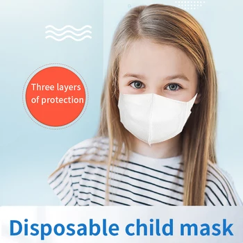 3D Otroke 3 Plasti Usta Masko Non-woven Otroci Razpoložljivi Masko Mehko Breathble Bombaž Mraku Masko za boj Proti onesnaževanju Fantje Dekleta