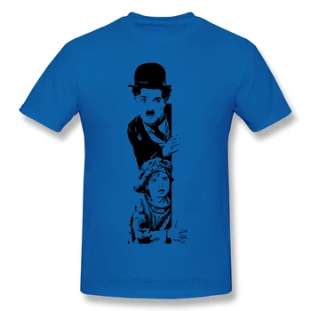 T-Shirt za Moške Charlie Chaplin Premije Bombaž Temno Mesto John Murdoch Inšpektor Frank Bumstead Napetost Film Majica 6XL