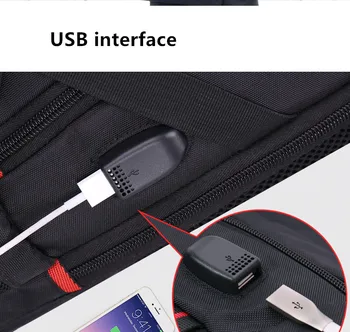 Svvisssvver moški Multifunkcijski USB polnjenje moda business casual turističnih anti-theft nepremočljiva za 15,6 palčni Prenosnik nahrbtnik moški