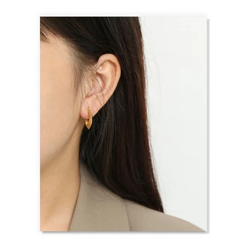 S'STEEL Oblikovalec Hoop Uhani Darilo Za Ženske 925 Sterling Srebro Uhan korejski Geometrijske Minimalističen Earings Pendientes Nakit