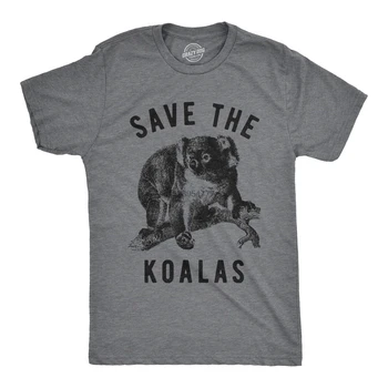 Mens Shranite Koalas T Shirt Podnebne Spremembe Avstralija Ljubitelj Živali Kul Grafika