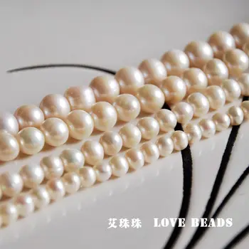 7.5 cm/19 cm 8mm10mm naravnih sladkovodnih biserov ovalne svoboden kroglice nakit, izdelava DIY za ženske