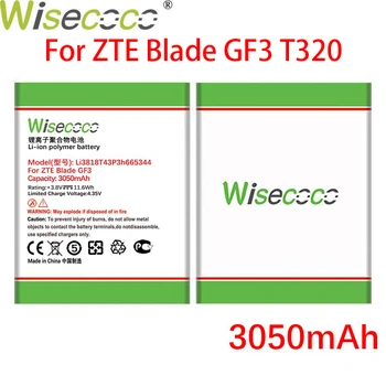 WISECOCO Li3818T43P3h665344 3050mAh Baterija Za ZTE Blade GF3 T320 Telefon +Številko za Sledenje