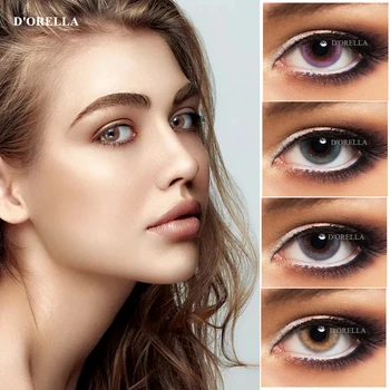 D'ORELLA 1 Par(2pcs) Vesolje Serije Barvnih Kontaktnih Leč za Oči Kozmetične Kontaktne Leče Barva Oči