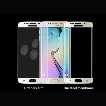 Za Samsung galaxy S7 3D Ukrivljene Površine celozaslonskem Kritje Kritje 9H eksplozijam Kaljeno Steklo Film Za S7 G9350