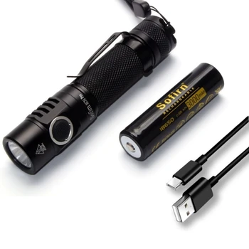 Sofirn Novo SC31 Pro 6500K Močna LED 2000lm USB Polnilna LED Svetilka 18650 Taktično USB Baklo Kazalnik