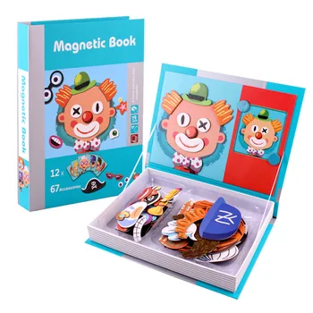 Magnetni zabavno sestavljanke otrok lesene puzzle odbor polje kosov igre risanka izobraževalne risanje, otroške igrače za dekleta, fantje, Pe