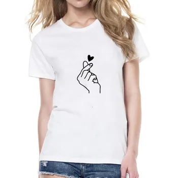 Srce, ki Tiskanja Družino Videz Družino Ujemanje Oblačila T-shirt Za Mamica In Mi Oblačila Smešno T Shirt QT-1930