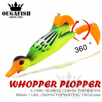 Whopper Plopper Raca Ribolov Vab Topwater Lure Uteži za 11,2 g 9.5 cm Plavajočih Pesca Articulos De Pesca Mehke Vabe Reševanje