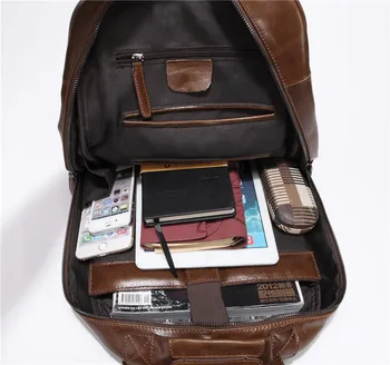 PNDME moda letnik pravega usnja za moške nahrbtnik poslovnih luxury real cowhide laptop nahrbtnik potovanja, velike zmogljivosti, bookbag