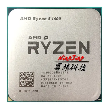 AMD Ryzen 5 1600 R5 1600 3.2 GHz Šest-Core Dvanajst Nit 65W CPU Procesor YD1600BBM6IAE Vtičnico AM4