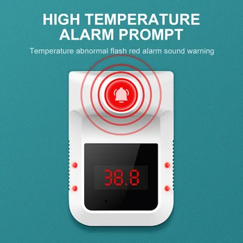 LCD Infrardeči Termometer Trgu Urad Hotel Šola Javnih Mestih Brez Stika IR Čelo Telo Alarm za Temperaturo Sten Instrument