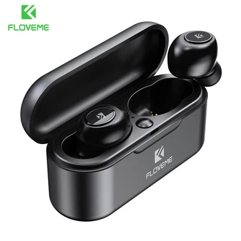 FLOVEME Bluetooth Brezžične Slušalke Slušalke-Mini TWS5.0 Športne Slušalke Slušalke 3D Stereo Zvok Čepkov Mikro Polnjenje Box