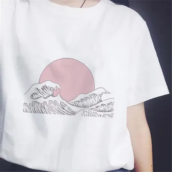 2020 Kawaii Harajuku Japonski Mleka Tshirt Ženske Obleke Poletje Srčkan Beli Tee Priložnostne Estetske Kratek Rokav Vrhovi Tees