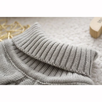 2018 Unisex pozimi, jeseni dojenčka Risanka visok ovratnik fant dekle otroka baby jopica turtleneck pulover otrok puloverju pulover