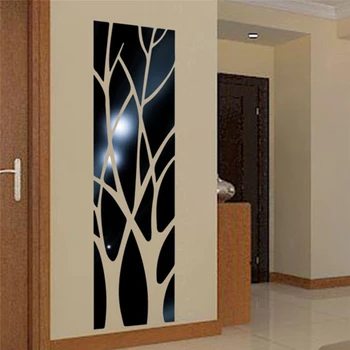 FAROOT Drevo Akril Ogledalo Površine Stenske Nalepke za dnevno Sobo, Nalepke Dvorani Sodobne Dom Art Dekor
