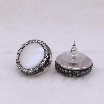 10 parov Naravni biser stud uhani, okrogle biserne kroglice visoko kakovost kroglice ročno izdelan nakit za ženske biser nakit za ženske 2746