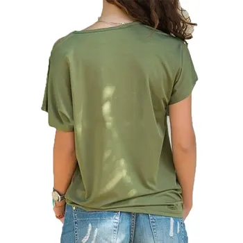 2020 Nova ŽENA, MAMA ŠEF Plus Velikost Majica s kratkimi rokavi Ženske Kratek Rokav ulične Dekleta T-shirt Nezakonitih Skew Križ Povoj Tee Vrhovi