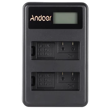 Andoer EN-EL14 SL-EL14A Polnilna Li-ion Baterija, Polnilnik, Komplet za Nikon D3100 D3200 D3300 D5100 D5200 D5300 D5500 itd Fotoaparat