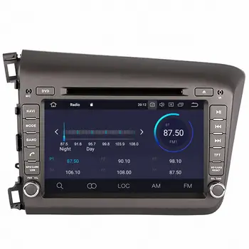 Android 10.0 2 din avtoradio multimedijski predvajalnik videa, Za Honda Civic 2012-GPS navigacija 4G neto WIFI, GPS navigacija radio