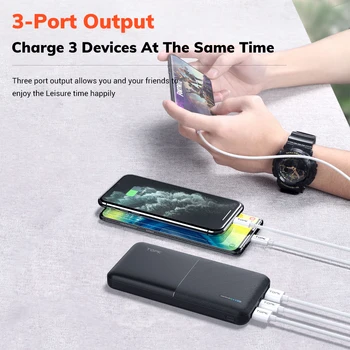 TOPK Moči Banke 10000mAh USB Tip C Hitro Polnjenje Prenosne Baterije Hitro Polnjenje Za iPhone Za Mobilni Telefon Xiaomi