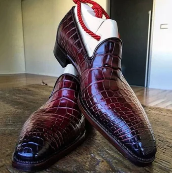 Nov Prihod Mode Pu Usnje Formalno Moški Obleko Čevlje Classic Vintage Eleganten Casual Loafer Čevlji za Moške Zapato De Hombre HB223