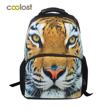 živali nahrbtnik za otroke, fantje leopard, tiger dinozaver tiskanje za moške, potovalne torbe za kakovost platno nahrbtnik bookbag
