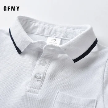 2020 Novo GFMY Poletje Kratek sleeve Solid Bele barve, Mornarsko Šolo Slog, Fantje Polo Majica Baby Obleko