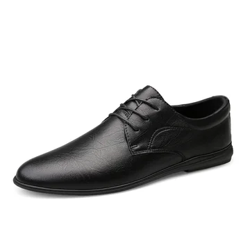 Mens Obleka, Čevlji Pravega Usnja Podjetja Formalno Čevlji Črne Čipke Moda Za Moške Oxford Čevlji