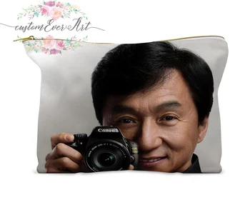 Jackie Chan kozmetični vrečko osebno majhne ličila vrečko smešno ličila organizator toaletnih vrečko zadrgo, žepek