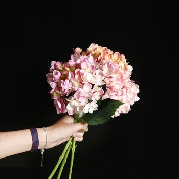 5 grozde umetno hydrangea Visoke kakovosti ponaredek cvetje Doma Dekor Diy jedilno mizo Notranja oprema vaze, za dekoracijo,