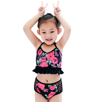 2020 Newborn Baby Bikini Določa Dekle Split Swimsuit za Malčke Kopalne Obleke Poletje Dekleta 3 Kos Kopalke, kratke Hlače Plaži T-shirt