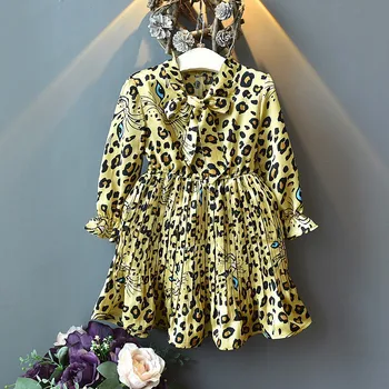 Baby Dekle Obleko z Dolgimi Rokavi Otroci obleko Za Dekleta Obleke Tutu Princesa Sundress Jeseni 2-8T Malčka Otrok Oblačila