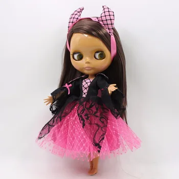 LEDENO DBS Blyth lutka licca telo halloween obleko roza ušesa čipke obleko duha Vampir