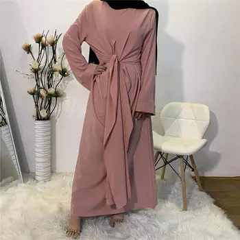 Eid Mubarek Elegantna Barva Moda Skromno Abaya Dubaj Turčija Hidžab Obleko Ameriških Islam Muslimanskih Oblačil Za Ženske Vestidos