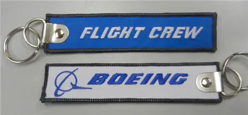 Letalske Posadke Boeing Vezenje Keychain Keyring Key Ring Ključnih Verige Ključni FOB Vezene Ključnih Verige
