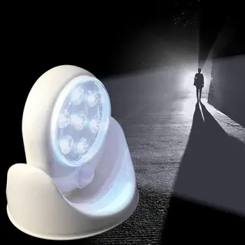 Brezžični Infrardeči Gibanje Aktivira Senzor Svetlobe Lučka za 360 Stopinj Rotacija Gibanje Stenske Svetilke wc noč svetloba Zunanja Osvetlitev
