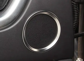 ABS Plastike Notranja Vrata Plošča Audio Zvočnik Obroč Pokrov Trim Za Land Rover Discovery Šport 2016 2017 Srebrna