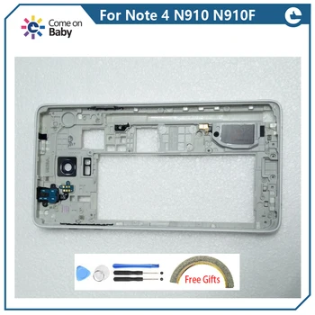 Lepo Kakovosti Zamenjava Sredini Okvirja za Samsung Galaxy Note 4 Note4 Sredini Ohišje Zaslona Tablice Popravila Del za Opombo 4 N910F