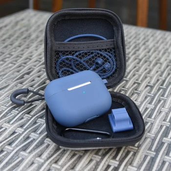 Za Airpods Pro primeru zaščitna anti-izgubili vrv vrečko za shranjevanje airpods oprema silikonsko 5-delni set slušalke kritje airpods primeru