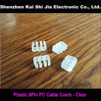 50PCS/Veliko 6Pin Plastičnih PC Kabel Glavnik za 3 mm & 4 mm Kabli - 6 Kabel